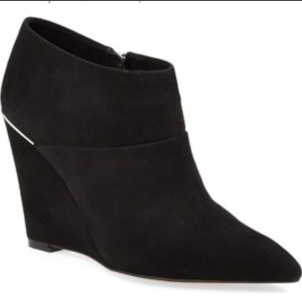 Black Coach Suede Wedges